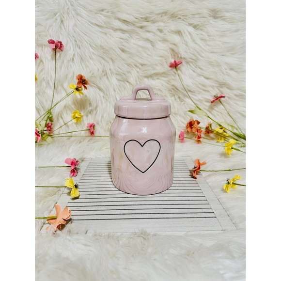 Authentic Rae Dunn Pink Iridescent Vday Spring Easter Canister Holiday Decor - Picture 5 of 5